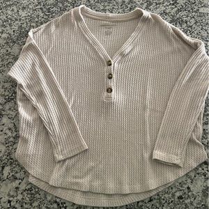 Womens American Eagle Waffle Knit Top
